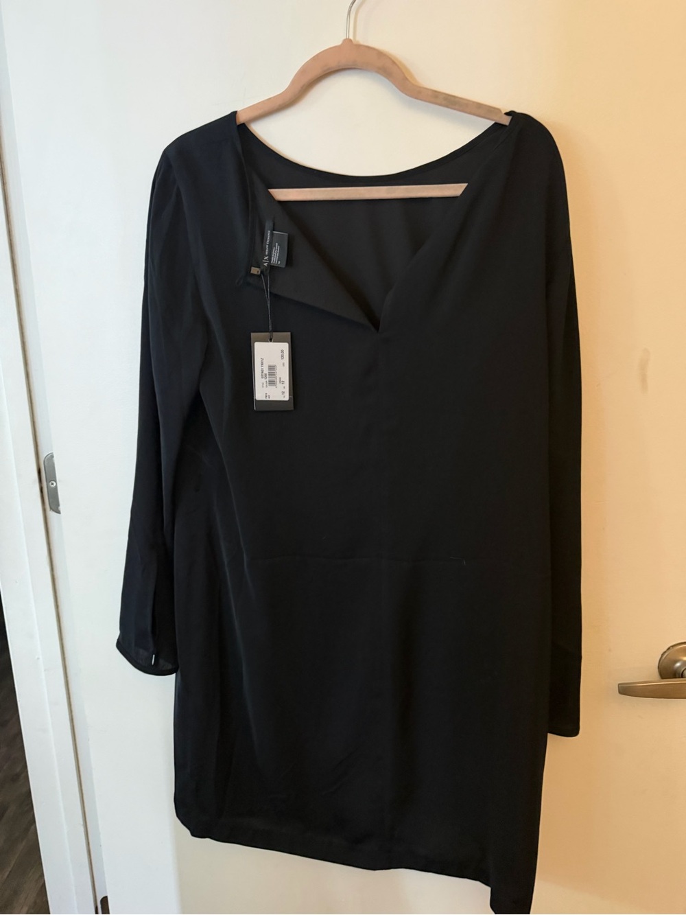 Armani Exchange Black long Sleeve Mini Dress